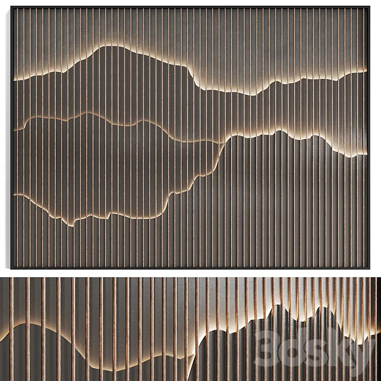 Decorative wall panel ?9 3DS Max