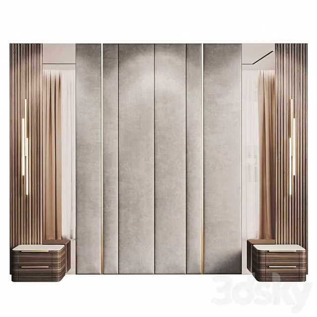 Decorative wall panel and headboard 5 3dsMax Model