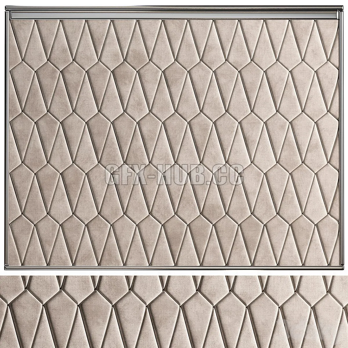 Decorative wall panel №6 3dsMax Model