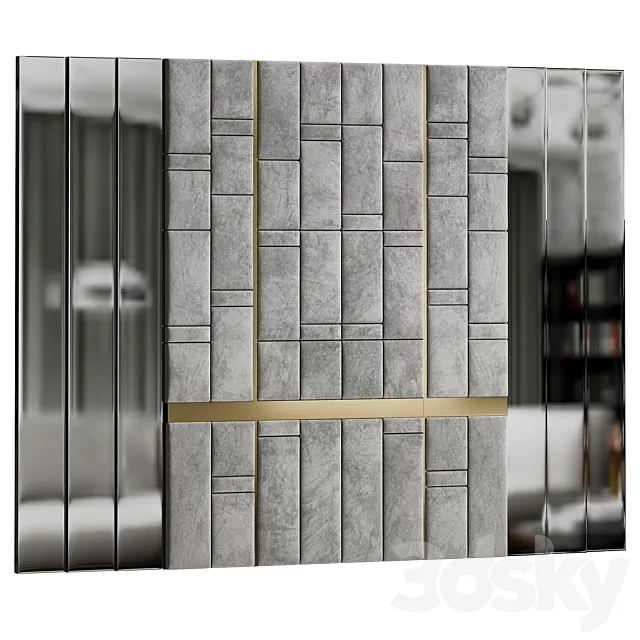 Decorative wall panel for interior 106 3dsMax Model