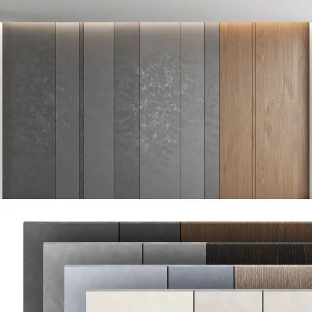 Decorative wall panel set 52 3dsMax Model