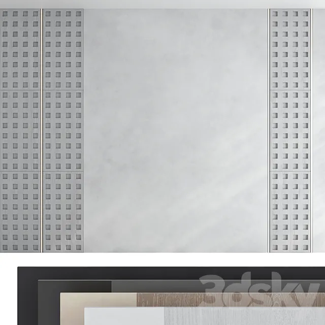 Decorative wall panel set 75 3ds Max