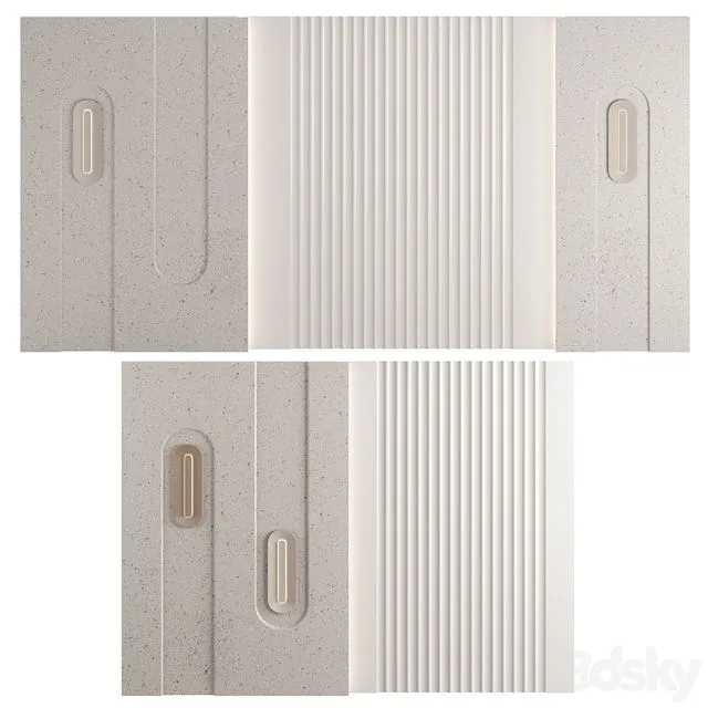 Decorative Wall Panel Set №1 3dsMax Model
