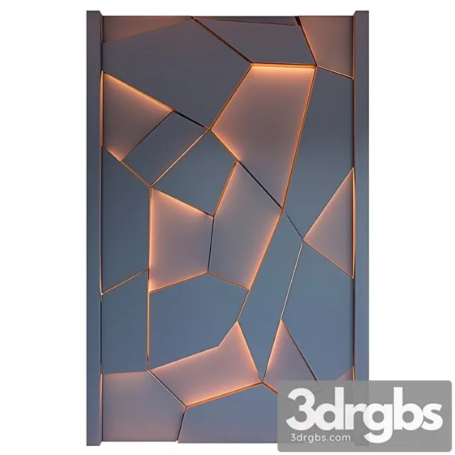 Decorative Wall Panel With Lighting 03 3dsmax Download