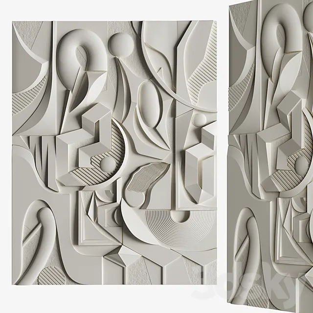 Decorative wall panel_Devil’s Purse 3ds Max