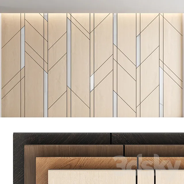 Decorative wall panel_set 11 3DSMax File