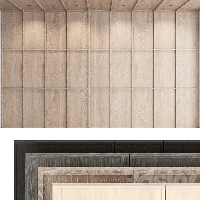 Decorative wall panel_set 16 3ds Max