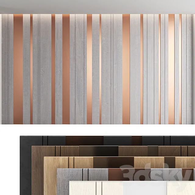 Decorative wall panel_set 17 3DS Max Model