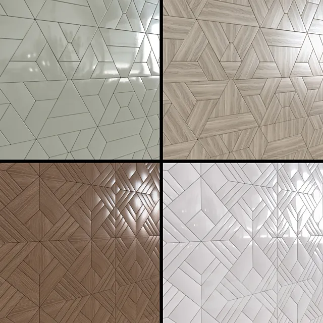 Decorative wall panels 01 3DSMax File