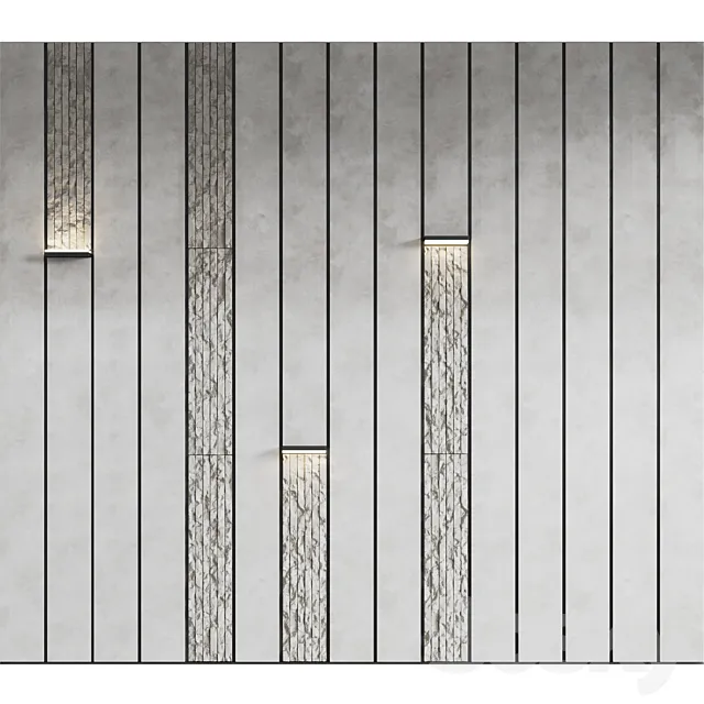 Decorative wall panels 5 3DS Max Model