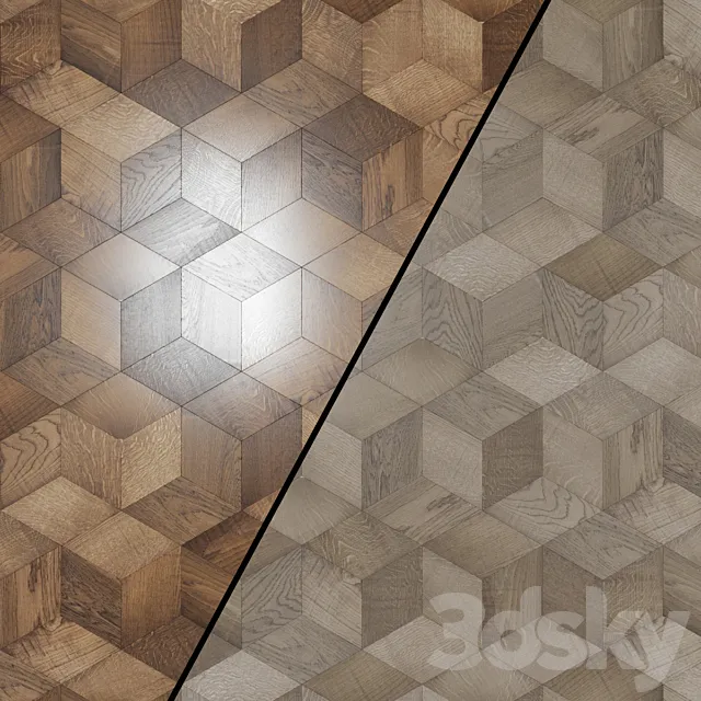 Decorative wall panels in wood veneer 01 3ds Max