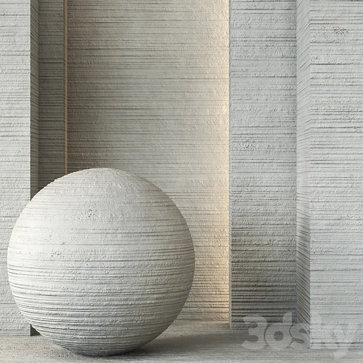 Decorative Wall Plaster Texture 4K – Seamless 3DS Max Model