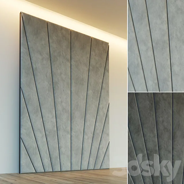 Decorative wall. Soft panel. ten 3DSMax File