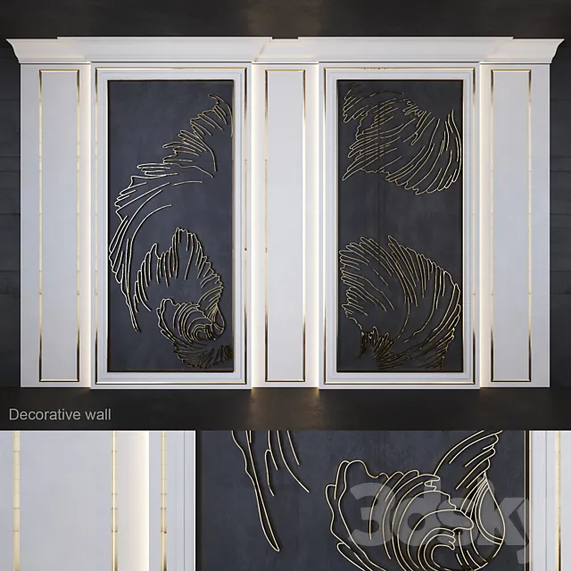 Decorative wall_corall 3ds Max