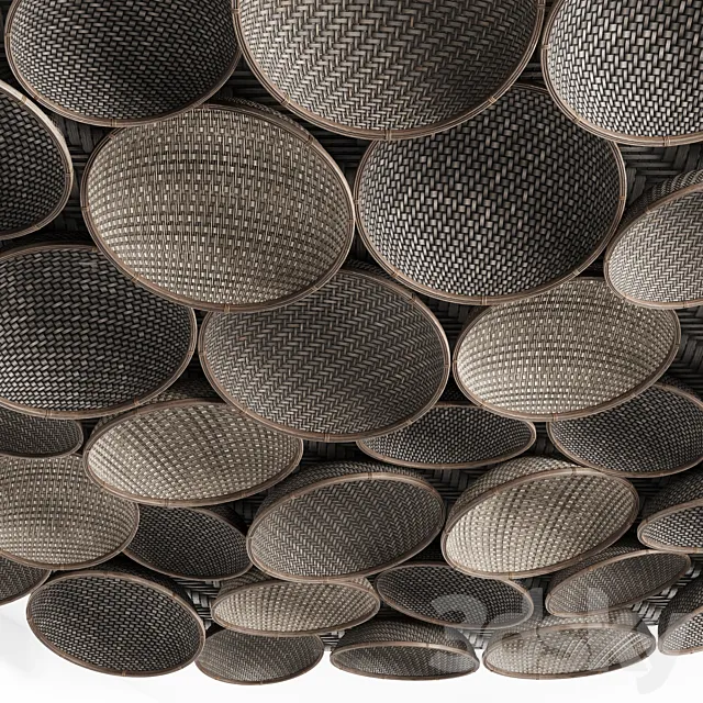 Decorative wicker ceiling 3ds Max