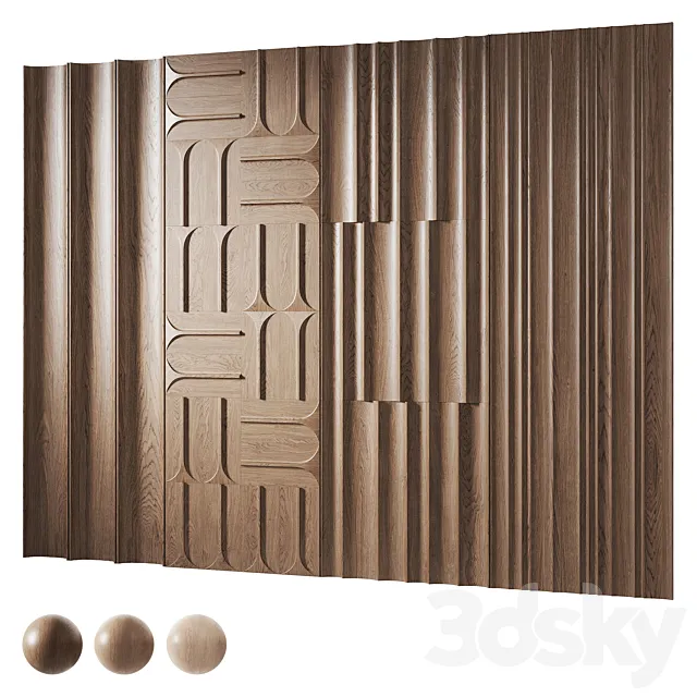 Decorative wood panels 1 3ds Max