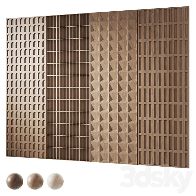 Decorative wood panels 4 3ds Max