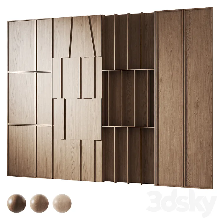 Decorative wood panels 6 3DS Max Model