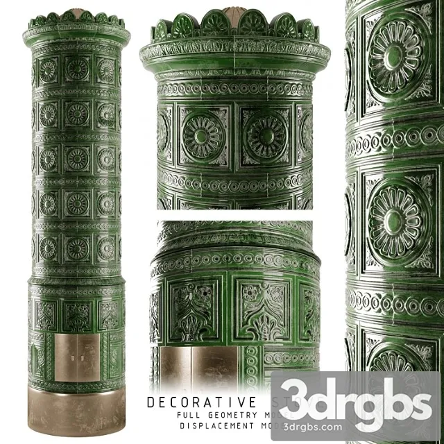 Decorative xix. century tiled stove 3dsmax Download