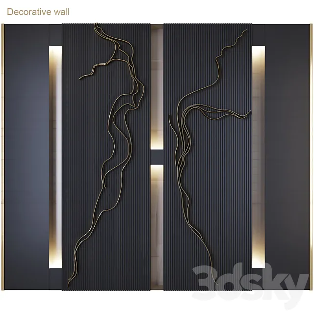 Decorative_wall_SVblack 3ds Max