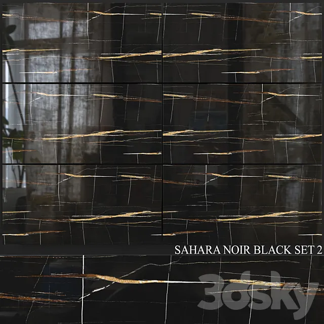 Decovita Sahara Noir Black 600×1200 Set 2 3DS Max Model