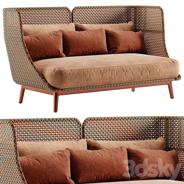 Dedon Mbarq sofa with high backrest 3DS Max Model