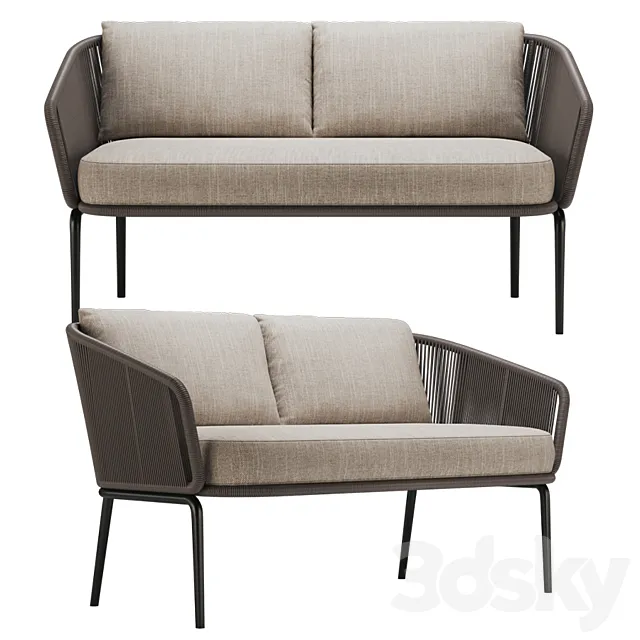 Dedon Rilly 2 Seater sofa 3DS Max Model
