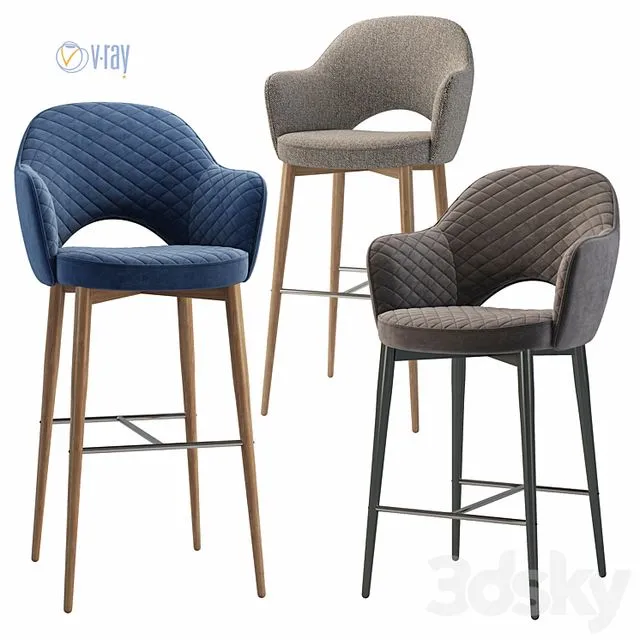 Deephouse. Bar stool semi-bar Martin 3dsMax Model
