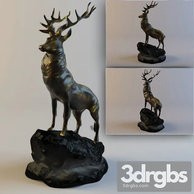 Deer Cast Bronze 3dsmax Download