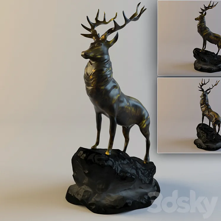 Deer Figurine 3DS Max