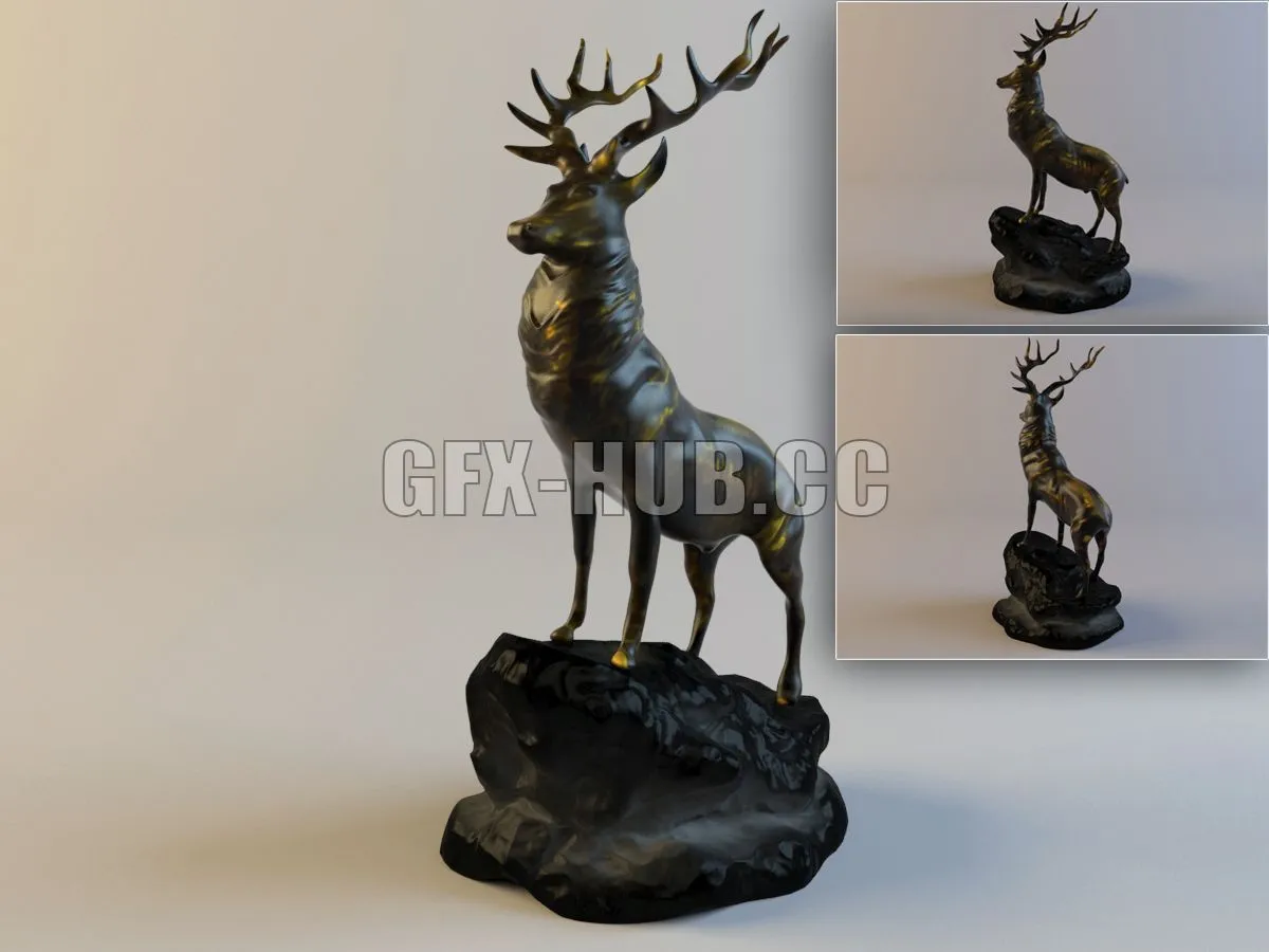 Deer Figurine 3dsMax Model