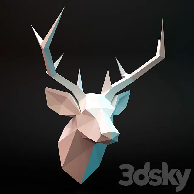 deer head lowpoly 3DS Max Model