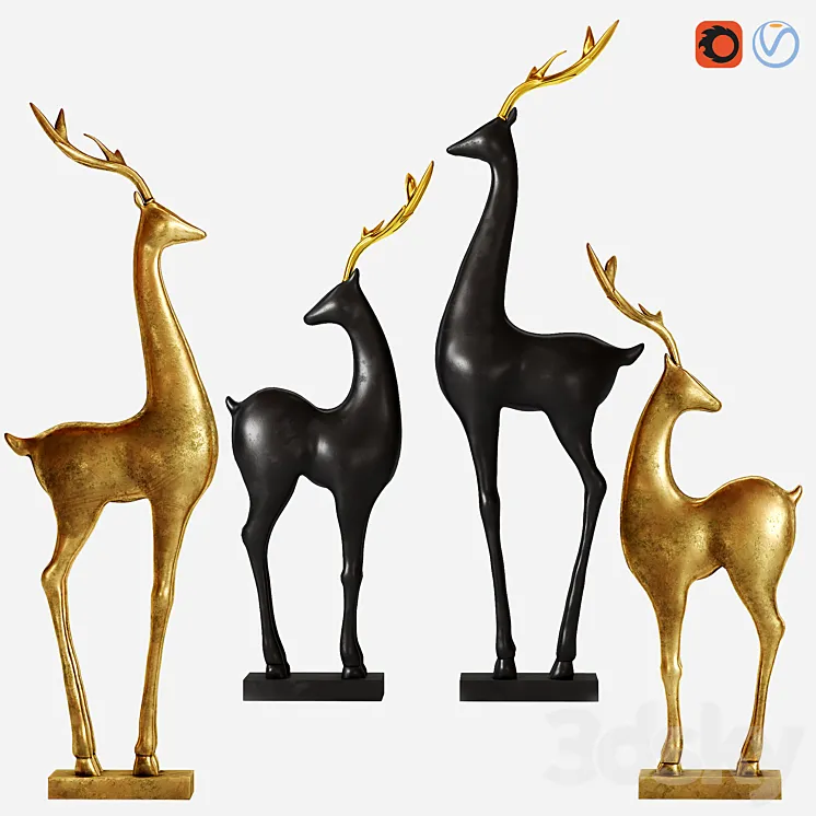 Deer_statue 3DS Max