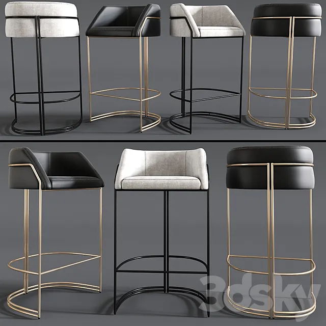 Deja vu bar stool gio pagani 3DS Max Model