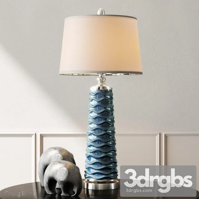 Delavan Rust Blue Table Lamp 3dsmax Download