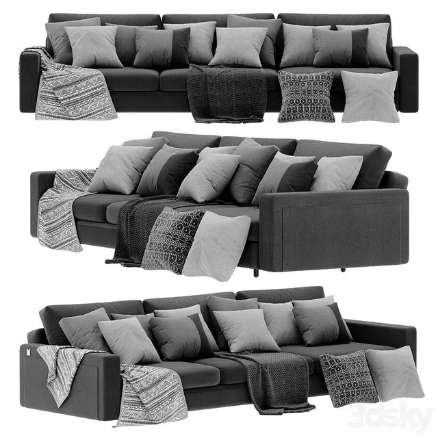 Delavega Large Sofa A101 3dsMax Model