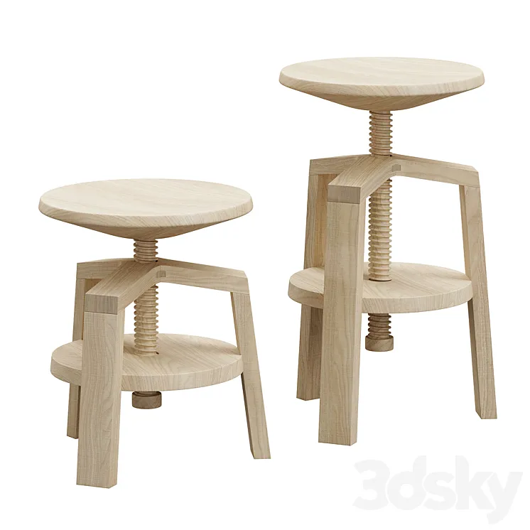 delavelle design stool 3DS Max Model
