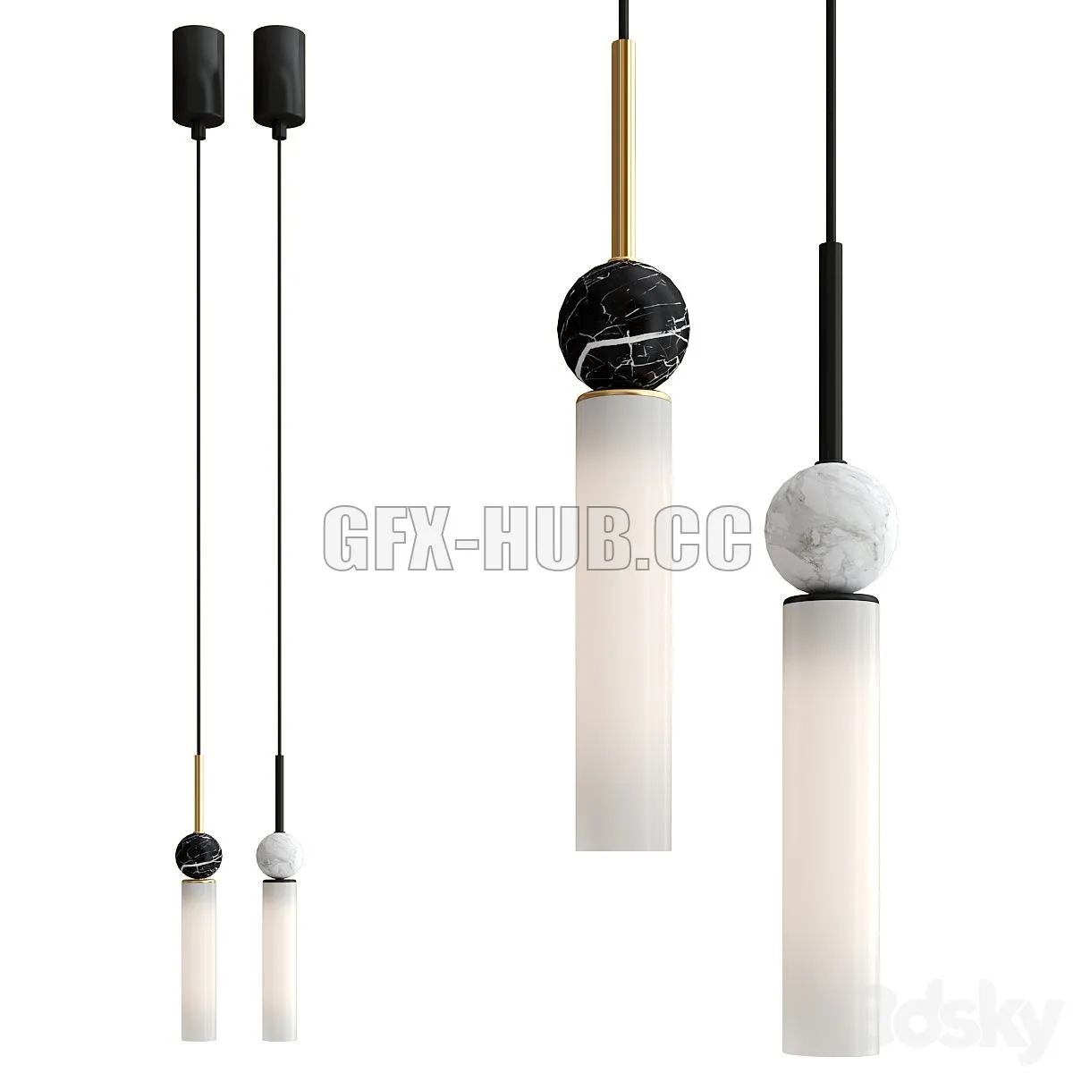 Delie 2 Pendant light 3dsMax Model