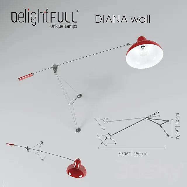 DELIGHTFULL \ Diana wall 3DS Max Model