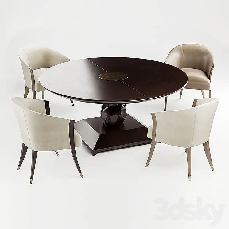 Delilah chair and Daliesque table by Christopher Guy 3DS Max