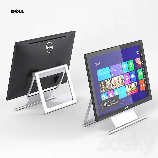 Dell 21.5 Touch Monitor 3DS Max Model