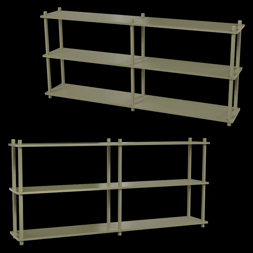 Delo – Three tier shelving unit Prost 3ds Max