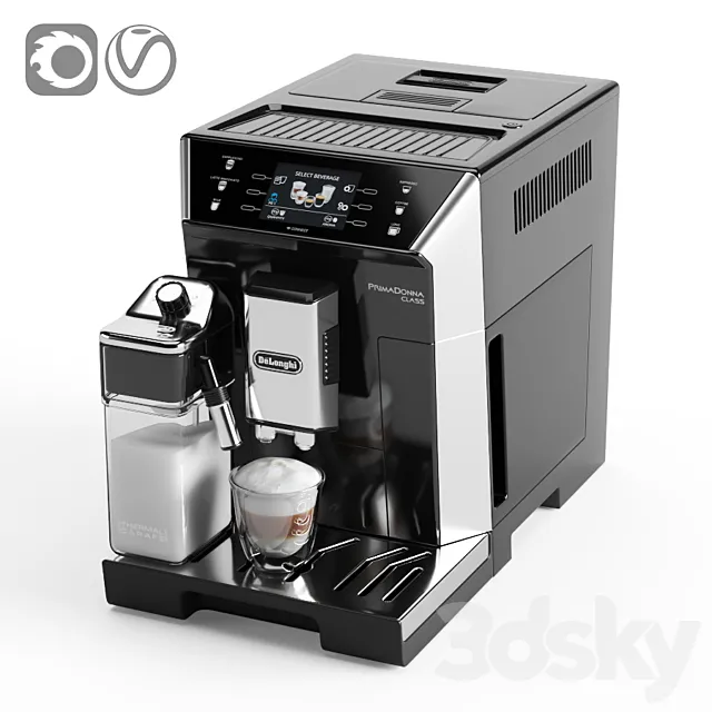 De’Longhi PrimaDonna Class ECAM 550.55.SB 3DS Max Model