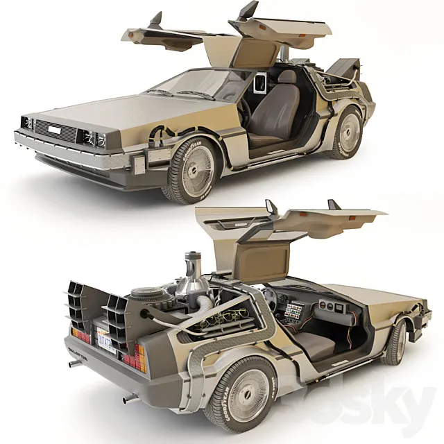 DeLorean DMC-12 3DS Max Model