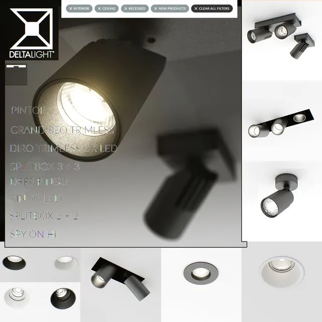 Delta light-built overhead ceiling lights 3dsMax Model