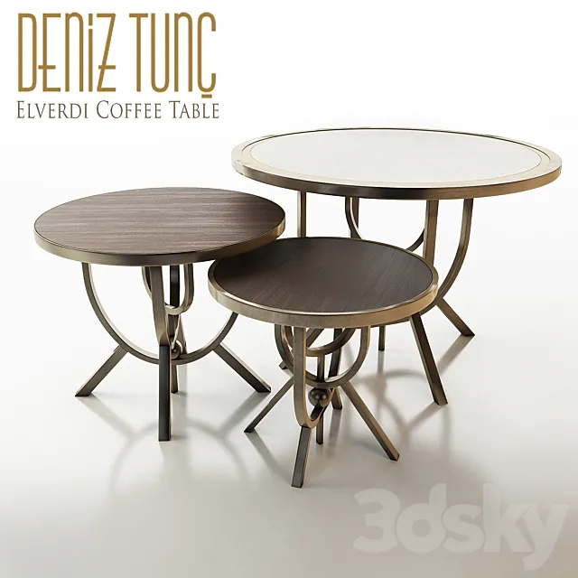 Deniz Tunc Elverdi Coffee Table 3DS Max Model