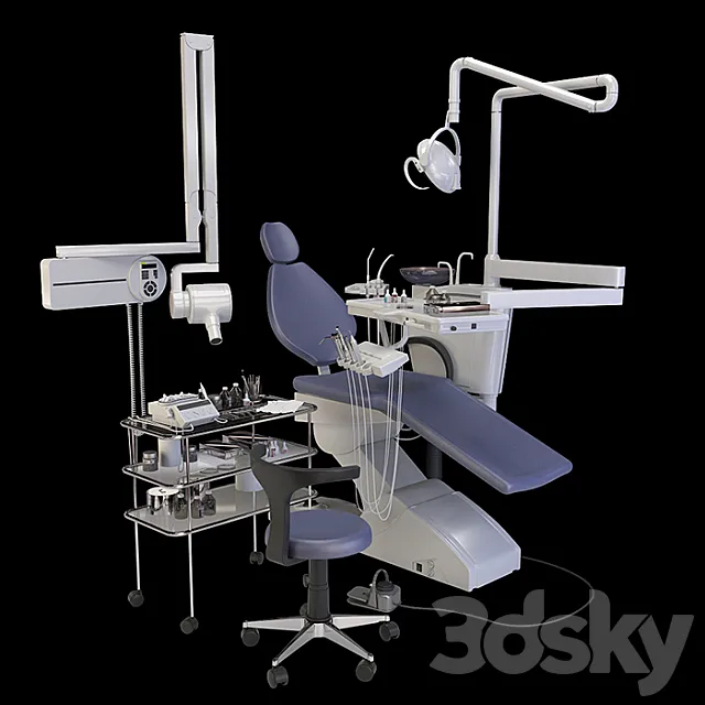 dental chair (set) 3DS Max Model