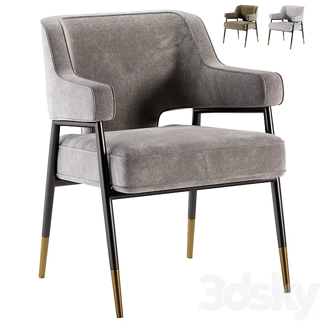 Derome Dining Armchair – Polo Club Stone 3ds Max