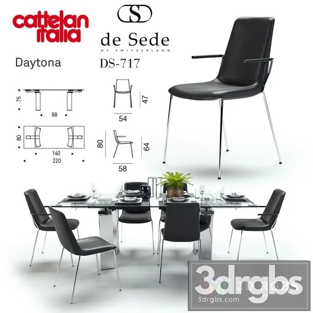 DeSede Cattelan Table and Chair 3dsmax Download