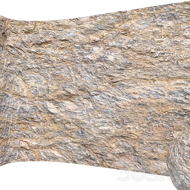 Desert Stone Wall Rock Cliff 09 with 7K High Resolution Tileable Textures Corona & Vray 3ds Max
